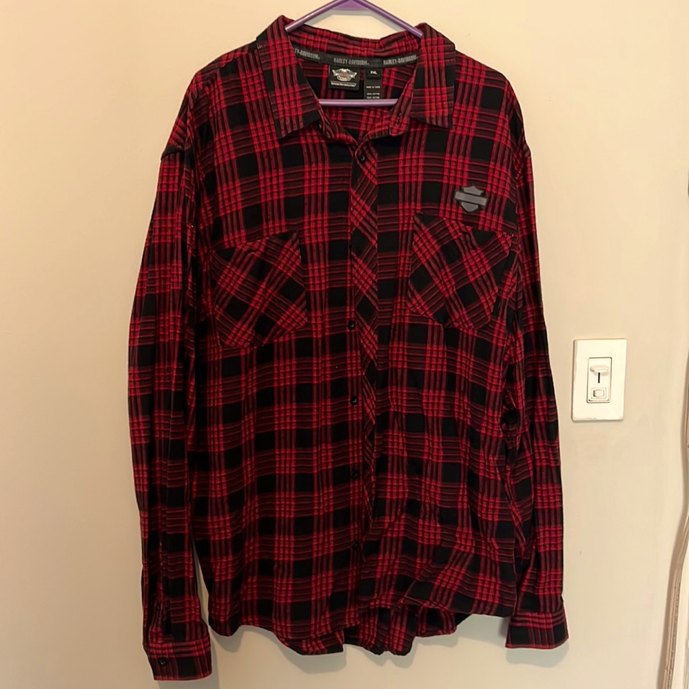 Harley Davidson long sleeve button up shirt 2X